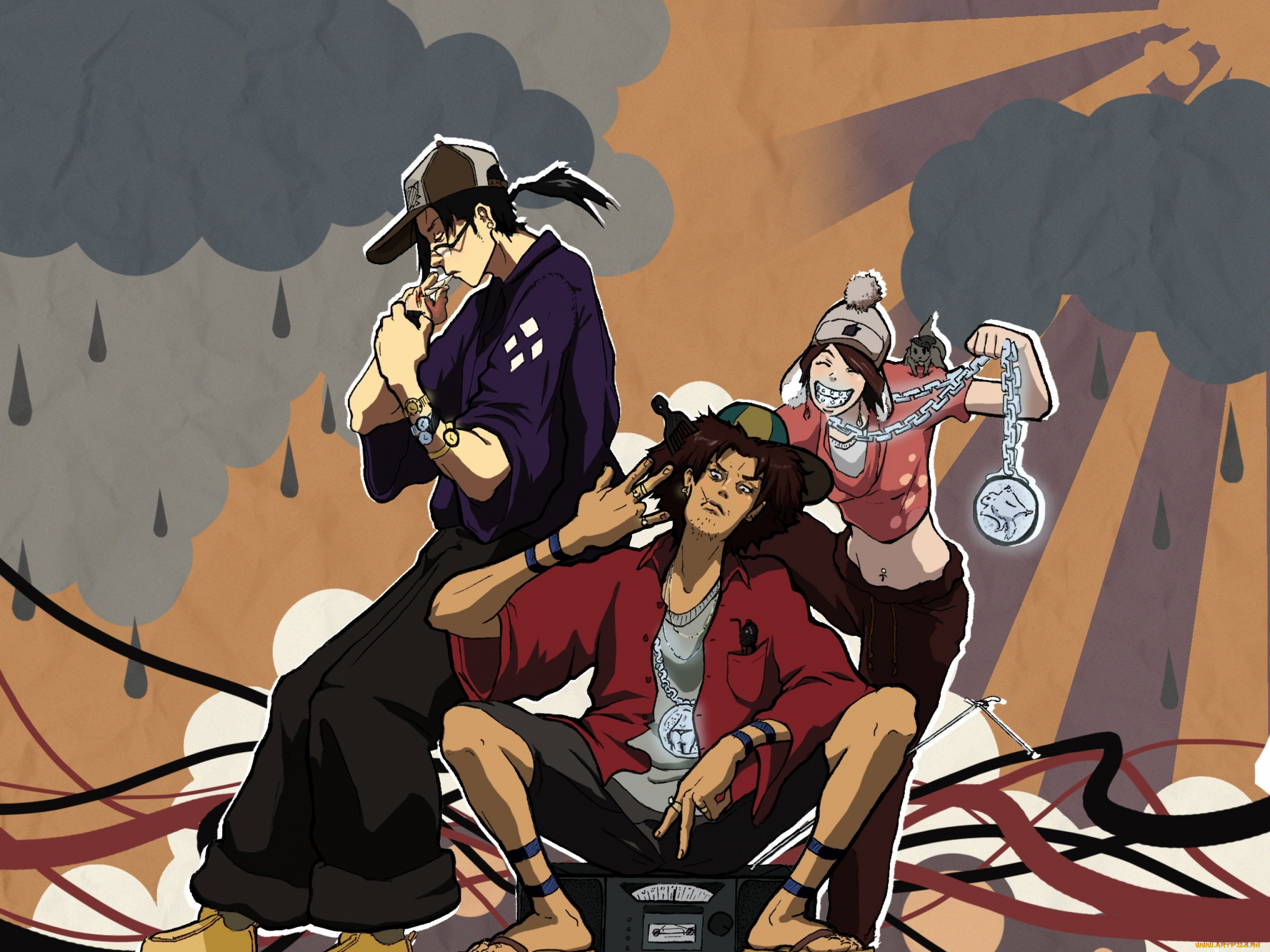 Обои Аниме Samurai Champloo, обои для рабочего стола, фотографии аниме,  samurai champloo, самурай, чамплоо, муген, девушка, дзин Обои для рабочего  стола, скачать обои картинки заставки на рабочий стол.